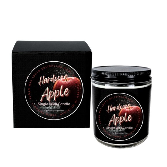 HARDCORE APPLE SINGLE WICK CANDLE - Picture 1 of 3